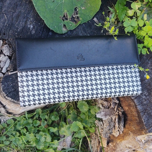 New! Vintage Ralph Lauren houndstooth wallet - Picture 2 of 6